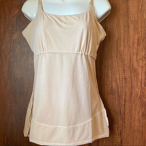 Spanx Assets Adjustable Strap Tank Top Inner Mesh Shaping Panel 1X Nude NEW - Picture 3 of 5